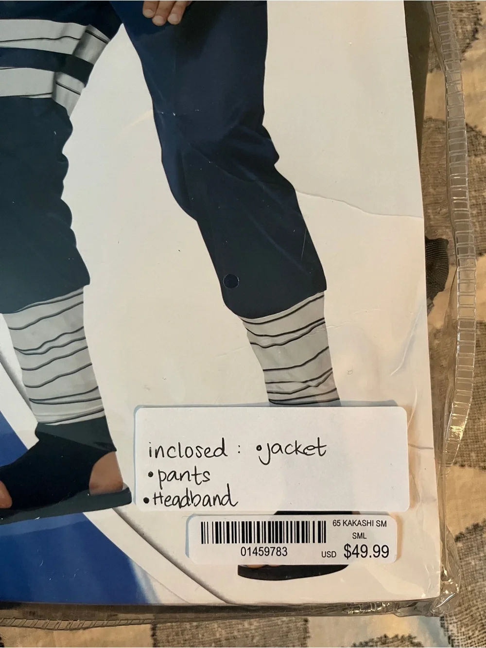 Spirit Halloween Naruto Kakashi Costume Adult Small - Jacket Pants Headband